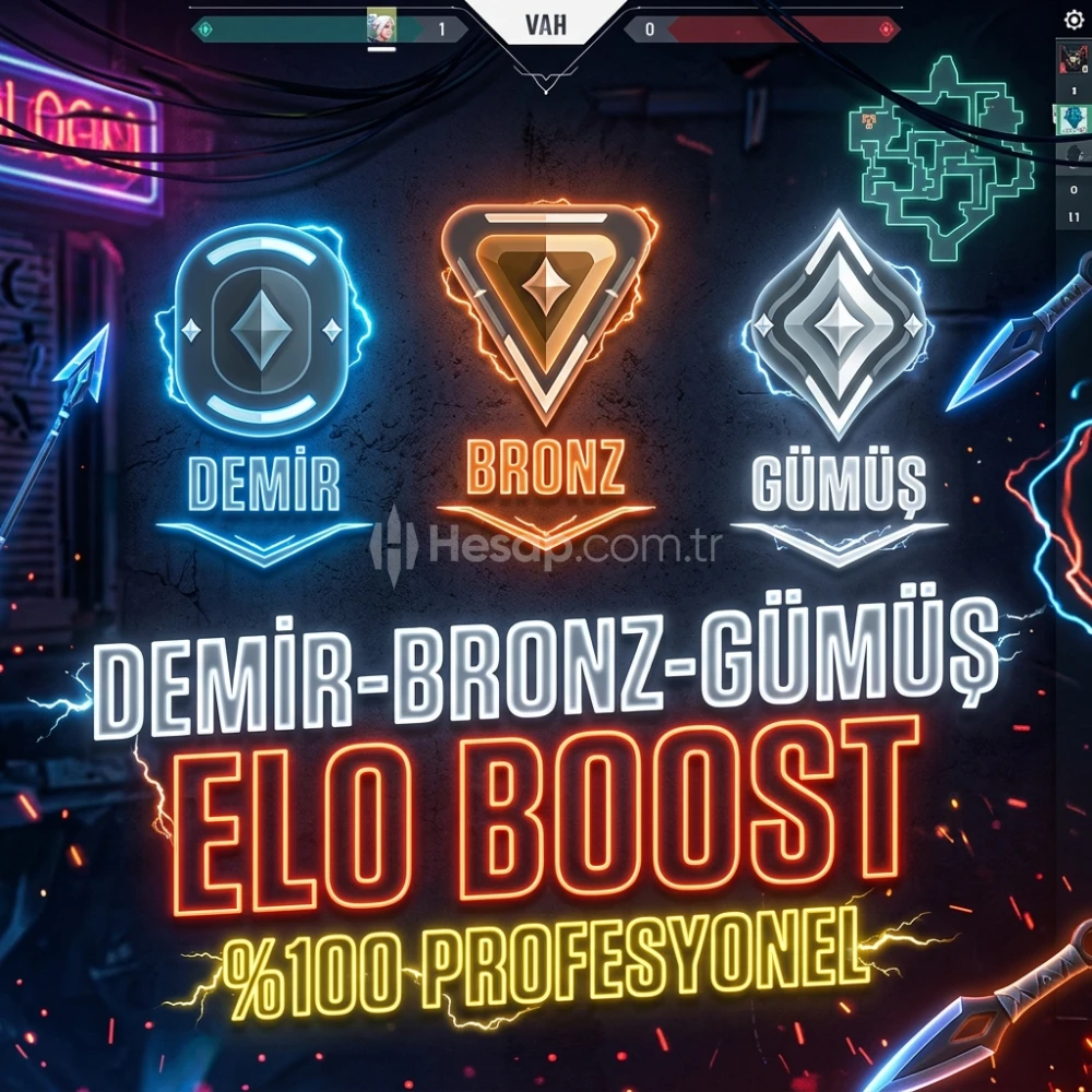 PROFESYONEL ELO BOOST DEMİR BRONZ GÜMÜŞ HESAPLAR